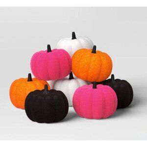 Target 8ct Flocked Mini Pumpkins Halloween Hyde & EEK! Boutique™Tabletop Decor